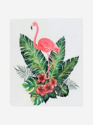 Термонаклейка «Фламинго в кустах», 19.5x15 см