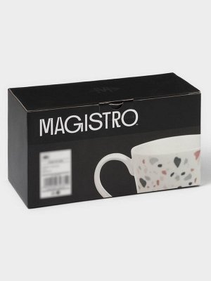 Набор кружек Magistro Terazzo, 350 мл, 2 шт., фарфор, белый