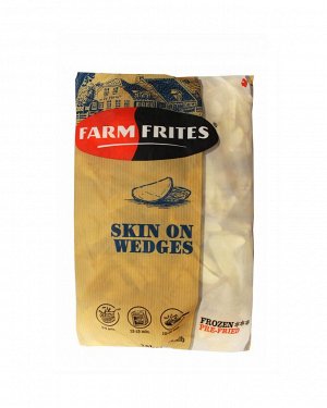 Картофельные дольки, в кожуре/Skin on wedges, Фарм Фритес, 2500 г, (4)