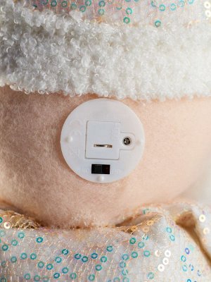 Фигура текстиль «Дед Мороз» 55-84 см, телескопические ножки, 1 LED, от батареек LR1130x3, свечение тёплое белое
