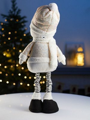 Фигура текстиль «Снеговик» 55-84 см, телескопические ножки, 1 LED, от батареек LR1130x3, свечение тёплое белое