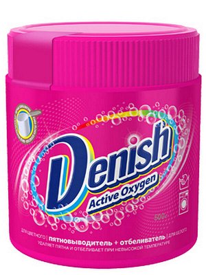 Пятновыводитель отбеливатель Denish Active Oxygen кислородный для цветных и белых тканей 500г (
