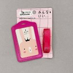 Держатель для карт &quot;Animals, rabbit&quot;, pink