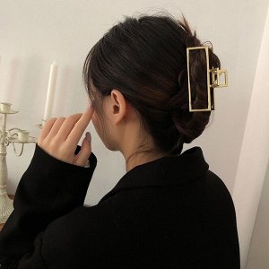 Краб металлический золотой ПРЯМОУГОЛЬНЫЙ, 9 см.