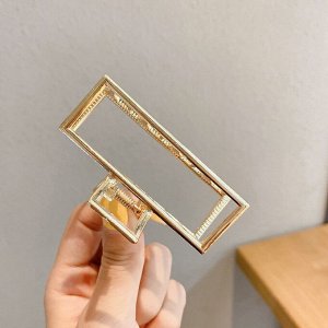 Краб металлический золотой ПРЯМОУГОЛЬНЫЙ, 9 см.
