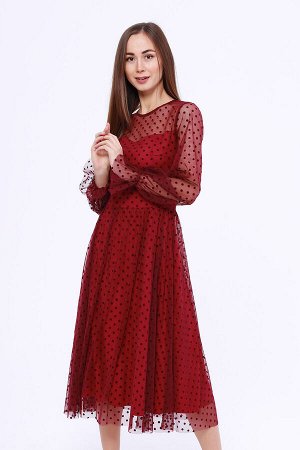 #87888 Платье Бордовый