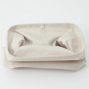 MUJI Polyester Linen Soft Box Medium Half - мягкий короб из полиэстера и льна, средний, половинный размер