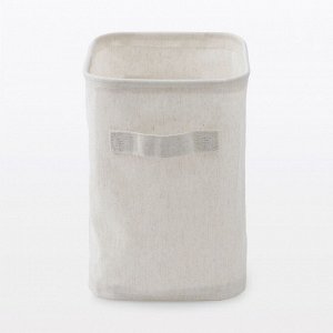 MUJI Polyester Linen Soft Box Medium Half - мягкий короб из полиэстера и льна, средний, половинный размер