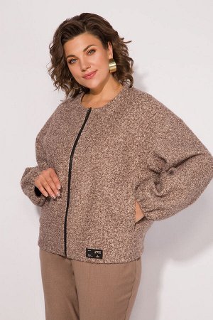 Жакет Жакет Liliana 1465 капучино 
Состав: Вискоза-30%; ПЭ-40%; Шерсть-20%; ПА-10%;
Сезон: Осень-Зима
Рост: 164

Утепленный буклированный жакет, по типу бомбера стильная женская одежда на каждый день