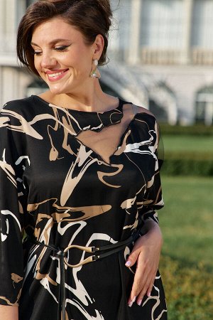 Платье Vittoria Queen 25303 черный принт