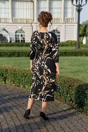 Платье Vittoria Queen 25303 черный принт