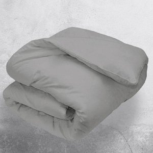Пододеяльник евро, 200 х 215 см, 100% хлопок, перкаль, Silvano, Французский серый, молния, ТТ-00329818