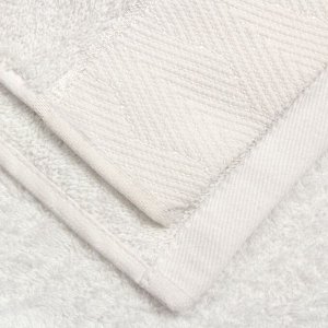 Полотенце лицевое 30х50 см, 100% хлопок, 550 г/м2, Сканно, Silvano, белое, Узбекистан