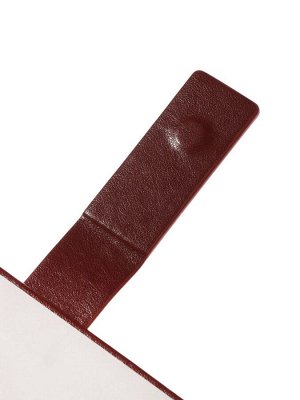 Ежедневник недатированный формат А5, с хлястиком, 112л, линия, держатель, пвх, Коричневый