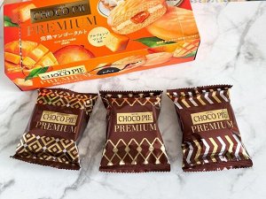Lotte Choco Pie Premium mango tart 254g - Японский премиальный Чоко пай манговый тарт. 6шт