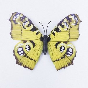 Бабочка 3D на магните 17 х 13 см пластик цвет МИКС