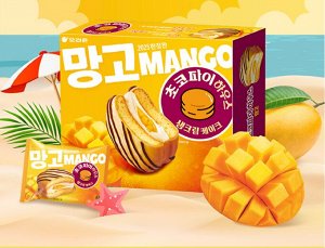 Orion Choco Pie Mango 32g - Пирожное Чоко пай Орион. Манго. 1шт