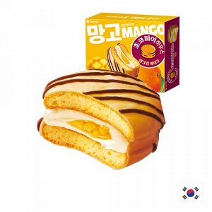 Orion Choco Pie Mango 32g - Пирожное Чоко пай Орион. Манго. 1шт