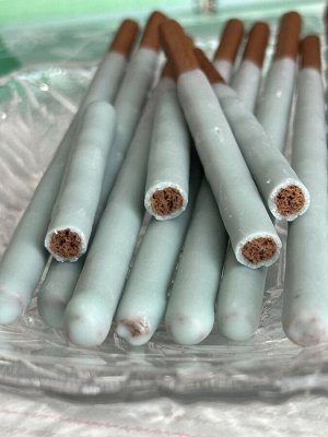 Pocky Choco Mint 65g - Японские палочки Поки мята и шоколад