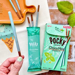 Pocky Choco Mint 65g - Японские палочки Поки мята и шоколад