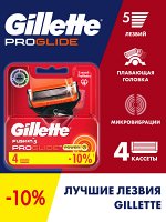 Сменные кассеты для бритья Gillette Fusion5 ProGlide Power, 4 шт