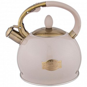 Чайник AGNESS Smoke Grey с капсульным термодном и индукционной совместимостью, нержавеющая сталь 18/10, 1 шт.