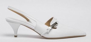 ф Leather sole, height of heel: 5 cm.