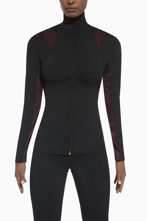 Топ Толстовка для фитнеса свободного кроя Inspire blouse 200 den черного цвета изготовлена из полностью непрозрачного, эластичного, корректирующего фигуру материала. Благодаря применению особой химиче