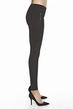 Легинсы Черные легинсы Celine 200 den с декоративными вставками.