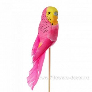 Попугай на вставке 14,5 х 50 см цвет Розовый пластик
