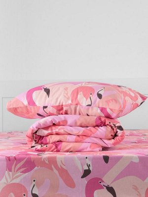 Постельное бельё 1.5-спальное «Этель» Flamingo garden, бязь