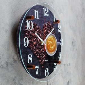 Часы настенные, серия: Кухня, "Любимый кофе", 30 см