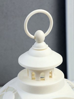 Светодиодные свечи в подсвечнике RISALUX «Трио», LED-ночник, белый, 9.7x16.5x25 см, батарейки AAAx2, свечение жёлтое