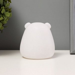 Фигурка светящаяся RISALUX «Панда», LED-ночник, бело-чёрный, 7.5x7x9 см