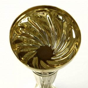 Кубок 151С, наградная фигура, золото, подставка камень, 22 см