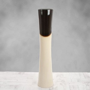 Ваза керамическая "Кубок", напольная, цветы, чёрно-белая, 71 см, авторская работа