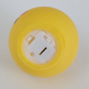 Фигурка светящаяся RISALUX «Влюбленный смайл», LED-ночник, 2 Вт, LR44, жёлтый, 4.5x4.5x4.5 см
