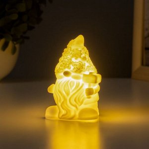 Фигурка светящаяся RISALUX «Гном», LED-ночник, 2 Вт, LR44, белый, 4.5x5.5x9 см