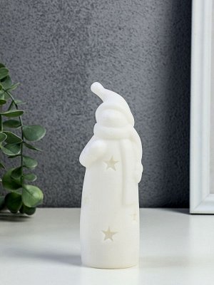 Фигурка светящаяся RISALUX «Снеговик в колпаке», LED-ночник, 3xAG10, белый, 4.8x4.8x15 см