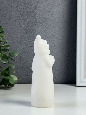 Фигурка светящаяся RISALUX «Снеговик в колпаке», LED-ночник, 3xAG10, белый, 4.8x4.8x15 см