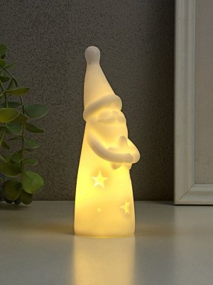 Фигурка светящаяся RISALUX «Дед Мороз со звездой», LED-ночник, 3xAG10, белый, 4.8x4.8x15 см
