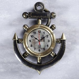 Часы настенные, серия: Море, "Маяк", цвет латуни, 38 см , микс