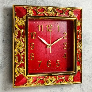 Часы настенные, серия: Классика, "Мэгги", бордо, 25х25 см