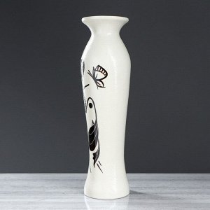 Ваза напольная "Анита", абстракции, цвет белый, 68 см, керамика
