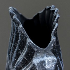 Ваза керамическая "Ракушка", настольная, серая, 28 см, микс