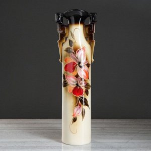 Ваза керамическая "Сакура", напольная, орхидея, разноцветная, 53 см