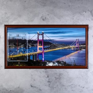 Часы-картина настенные, серия: Город, "Сан-Франциско", 50х100  см, в ассортименте