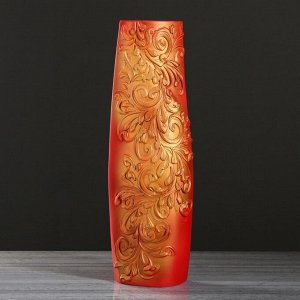 Ваза напольная "Ника", красно-золотистая, 68 см, керамика