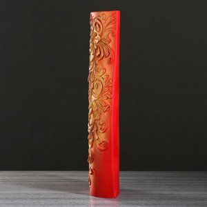 Ваза напольная "Ника", красно-золотистая, 68 см, керамика