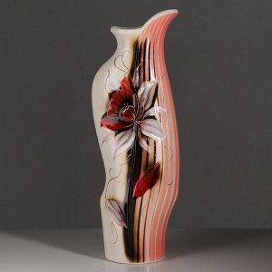 Ваза напольная "Флора" 47 см, микс, керамика